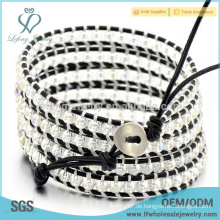 Mehrfarbige böhmische Lederarmbänder, billige Lederpackung Armband Frauen